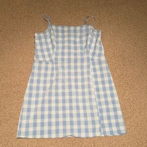 BP Blue and White Checkered Mini Dress